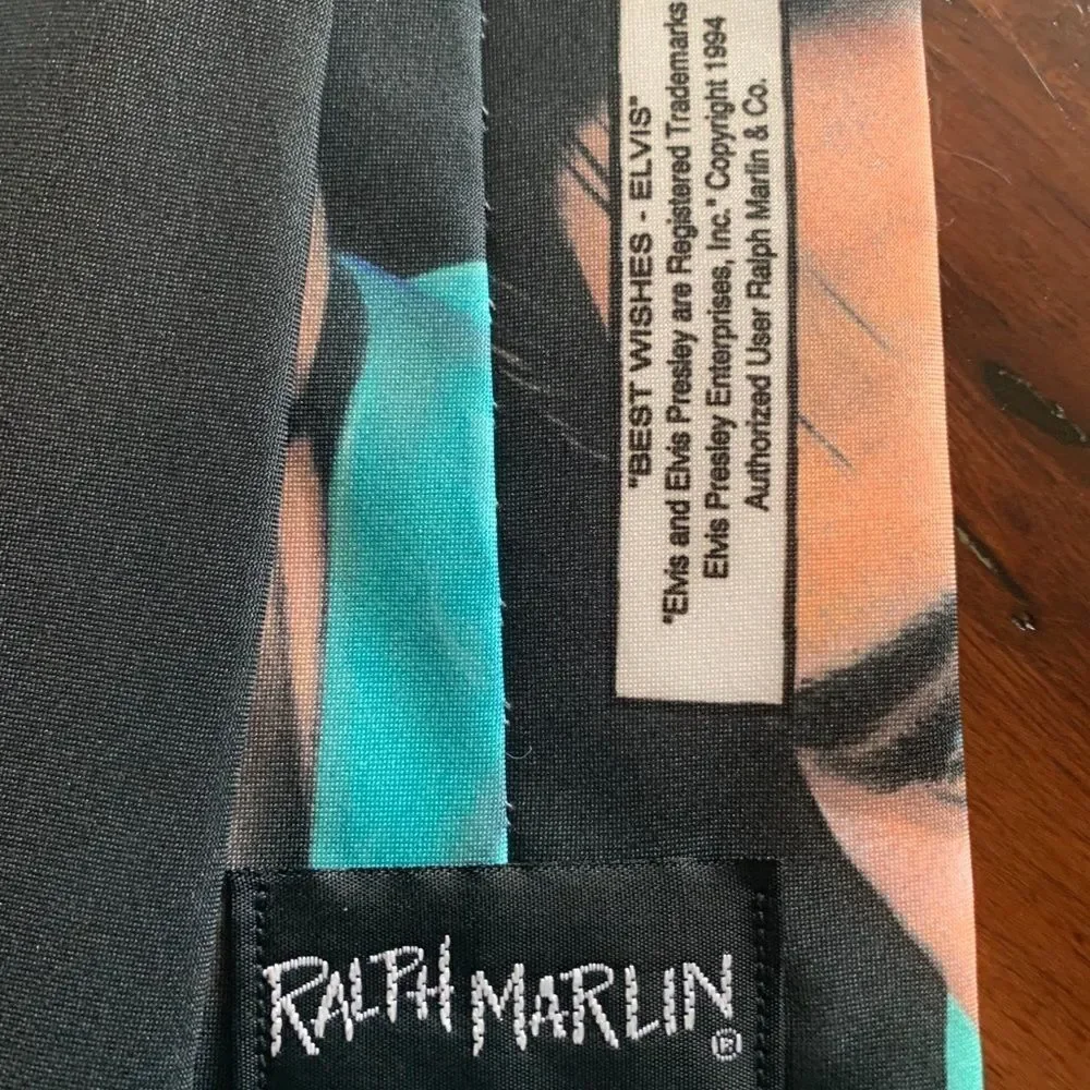 Ralph Marlin Elvis “Best Wishes” neck tie